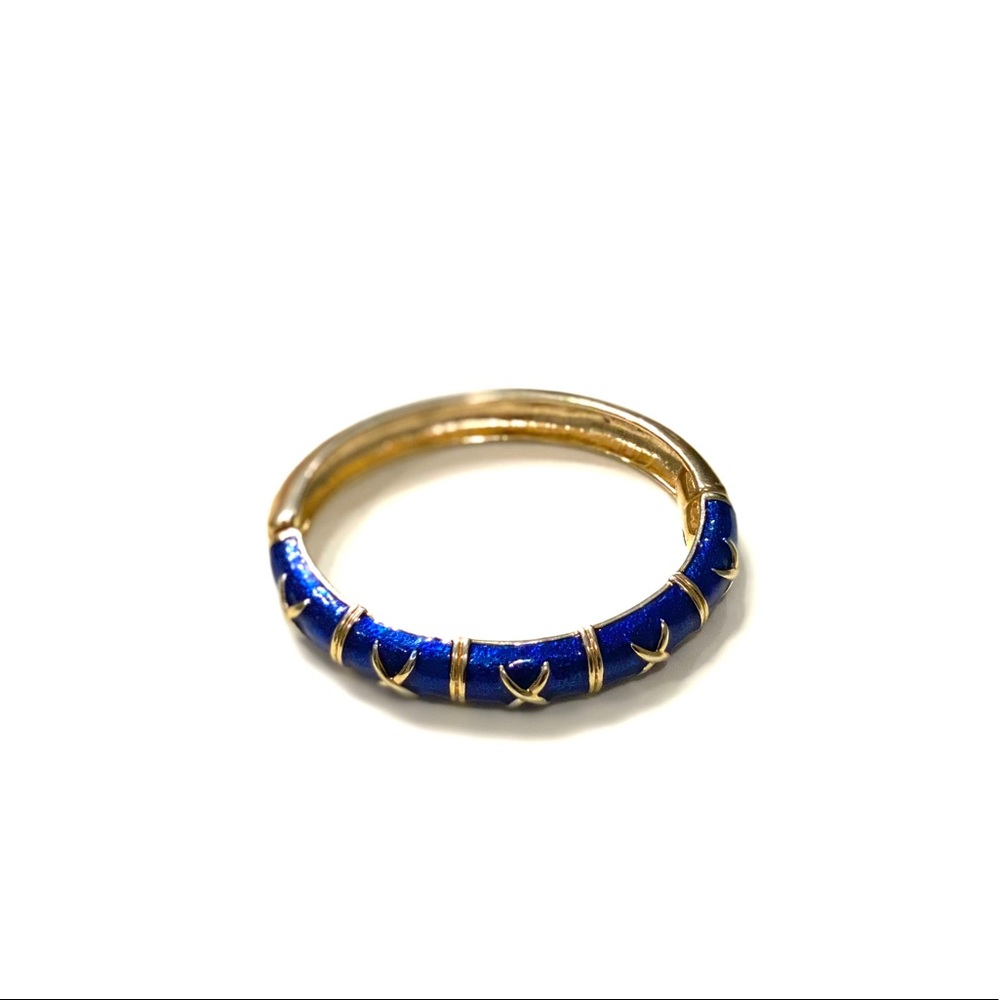 Blue Enamel bangle bracelet